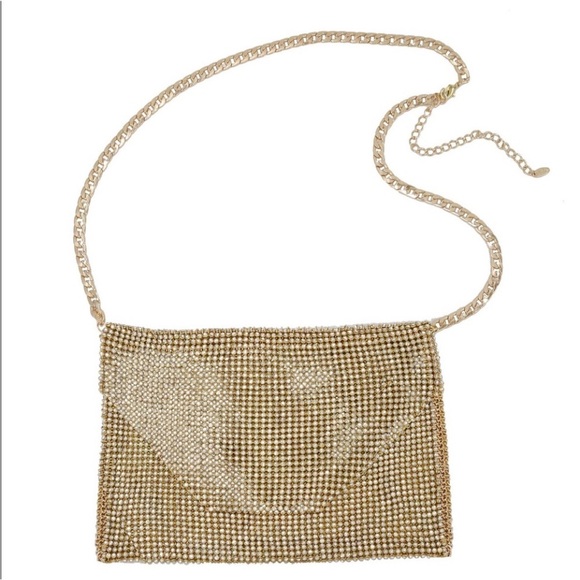 Ettika - Gold Metallic & Crystals Belt Bag / Shoulder Bag from REVOLVE - NWT - Picture 3 of 15